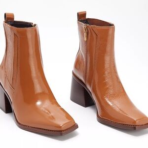 Vince Camuto Patent Leather Ankle Boots